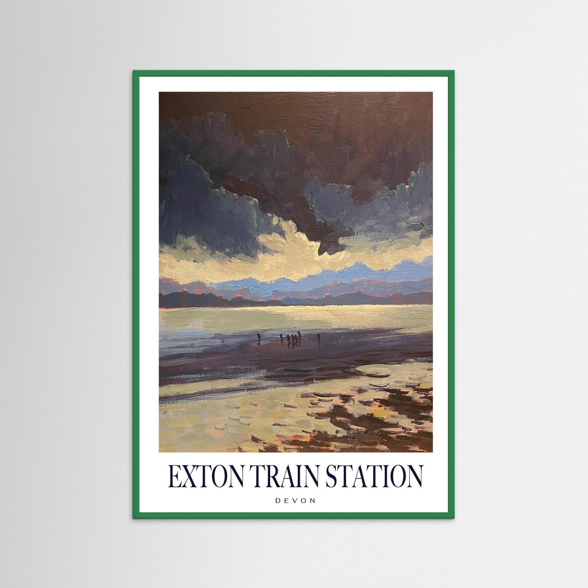 Exton Train Station, Devon Fine Art Poster