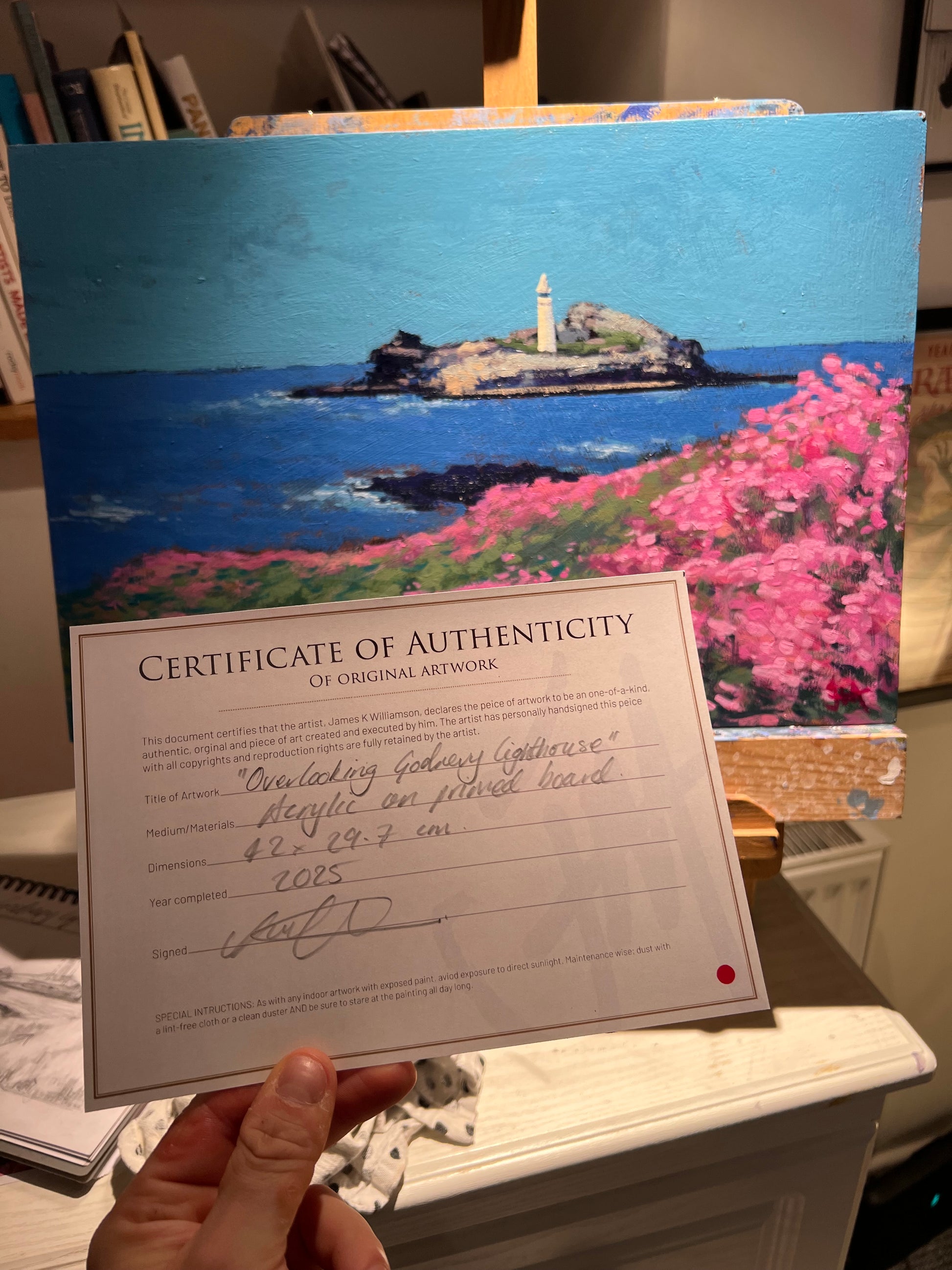 Overlooking Godrevy Lighthouse