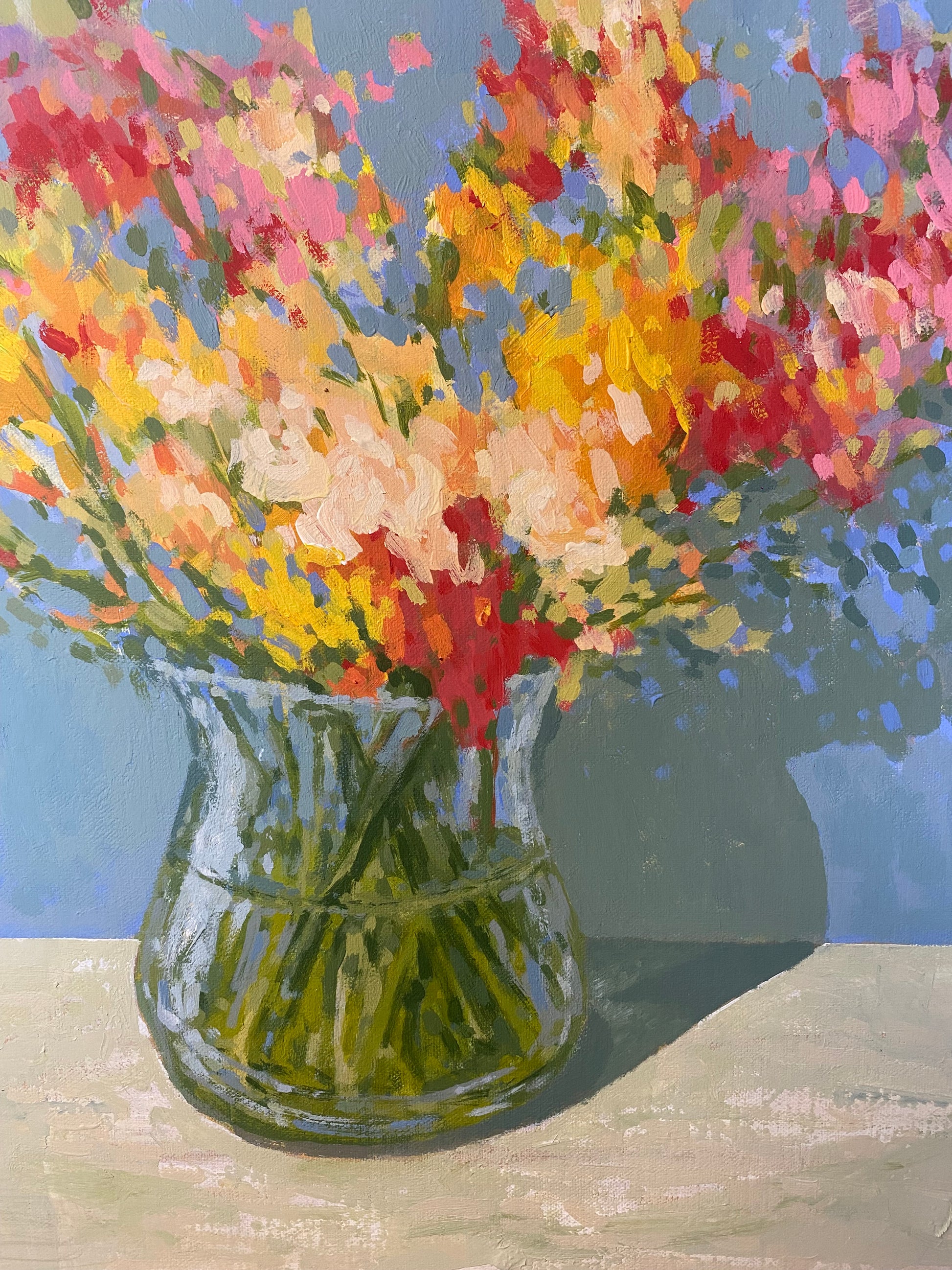 Freesias in the Evening - Original Painting by James Williamson