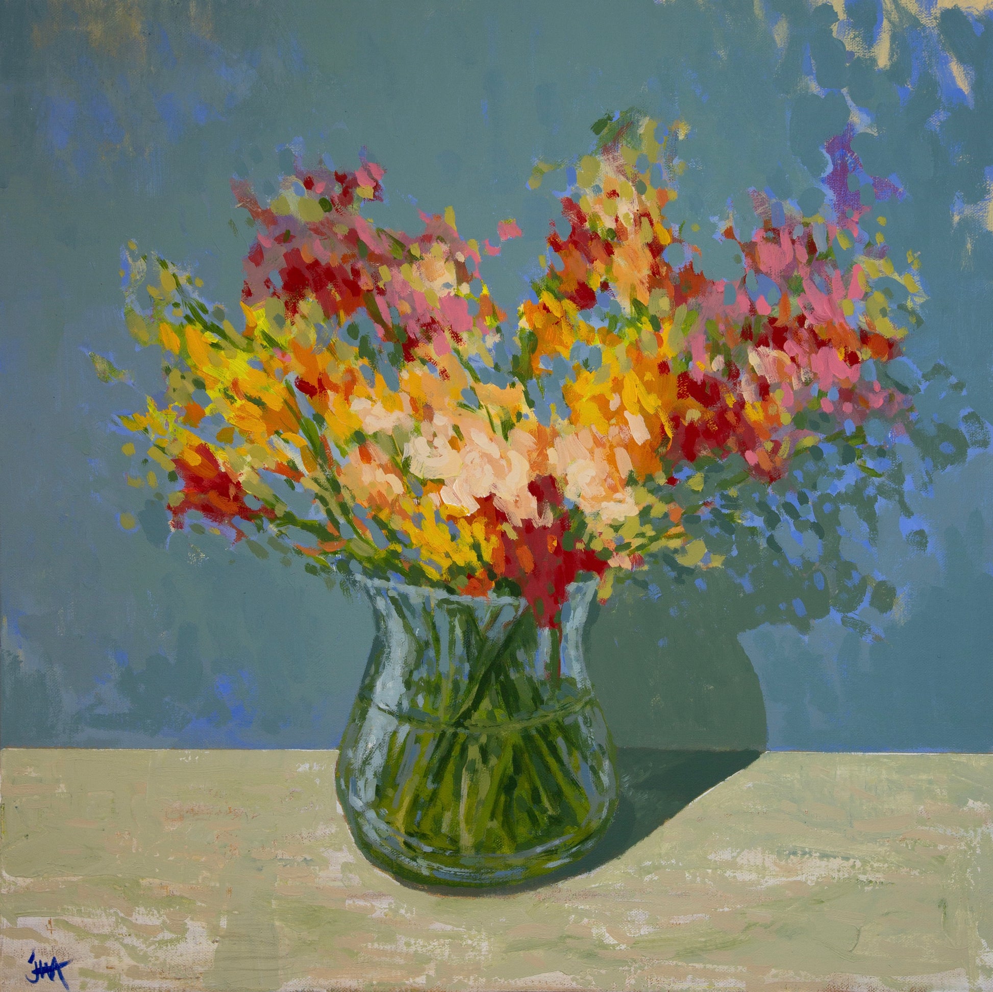 Freesias in the Evening - Original Painting by James Williamson
