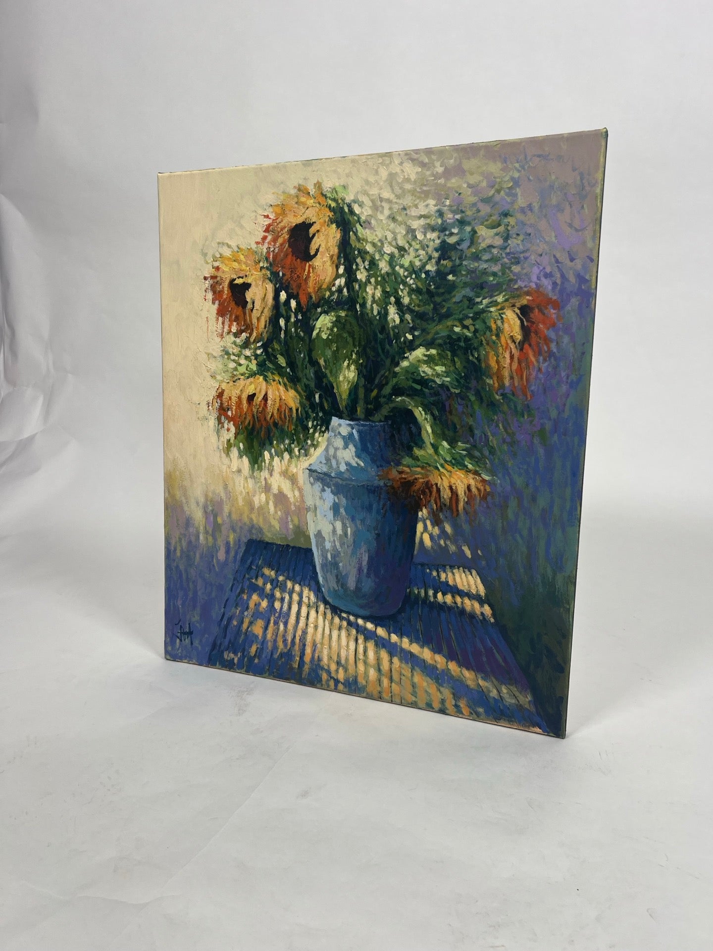 Sunflowers At Dusk - Original Painting