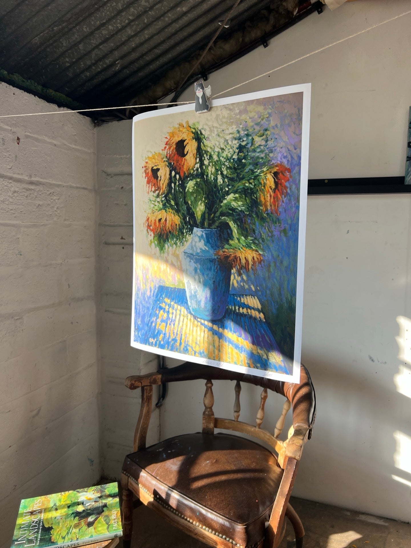 Sunflowers At Dusk - Signed Print