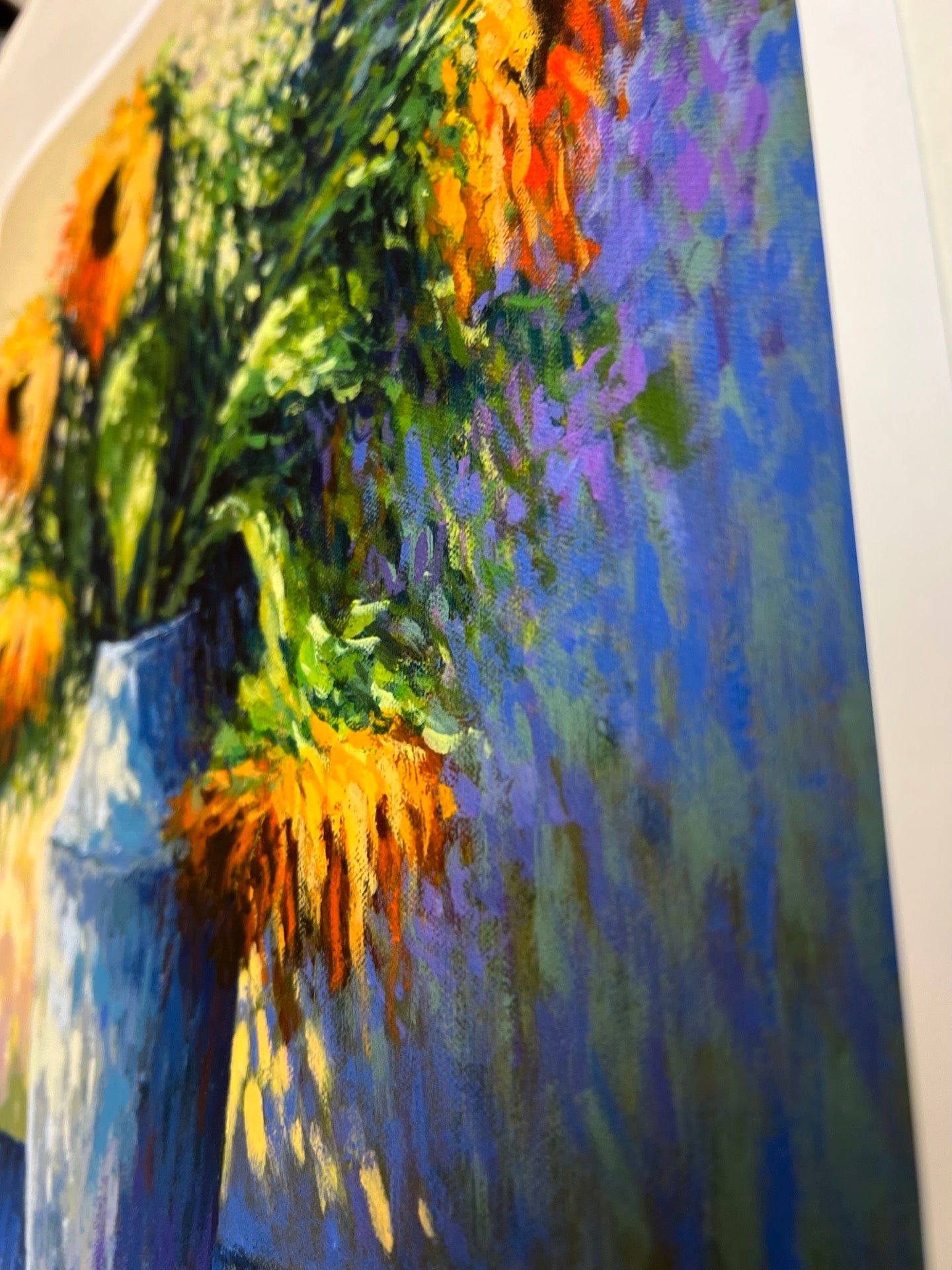Sunflowers At Dusk - Signed Print
