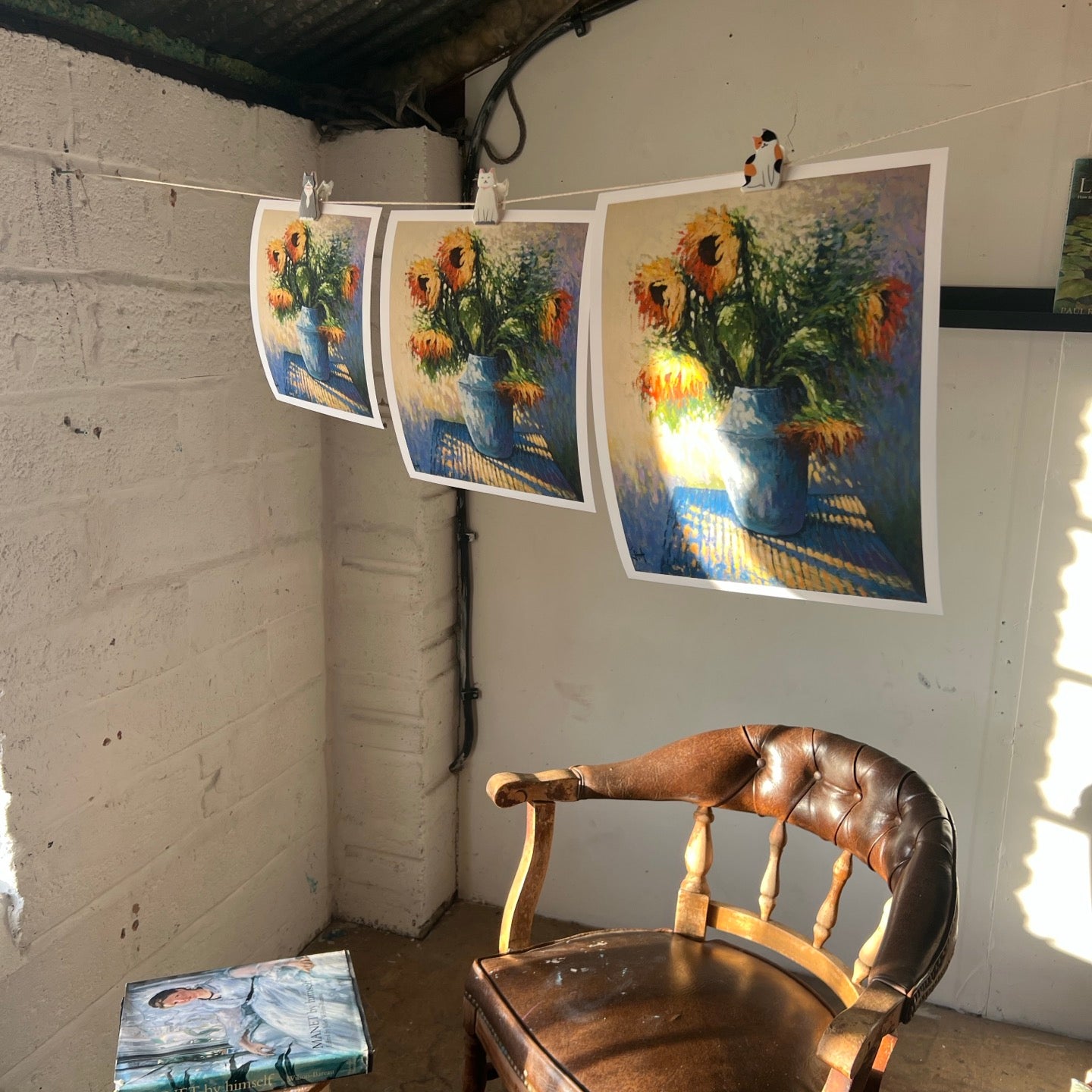Sunflowers At Dusk - Signed Print