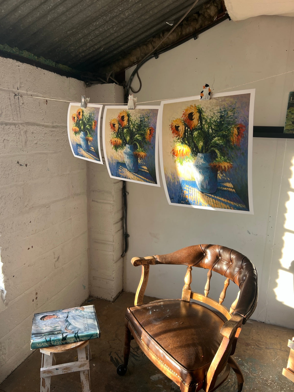 Sunflowers At Dusk - Signed Print