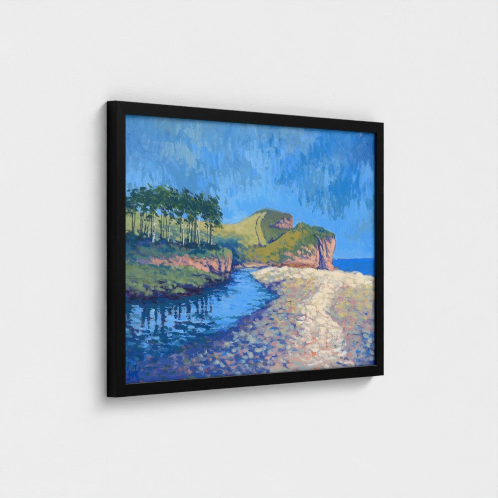 Walks along Budleigh Salterton Print on Fine Art Paper