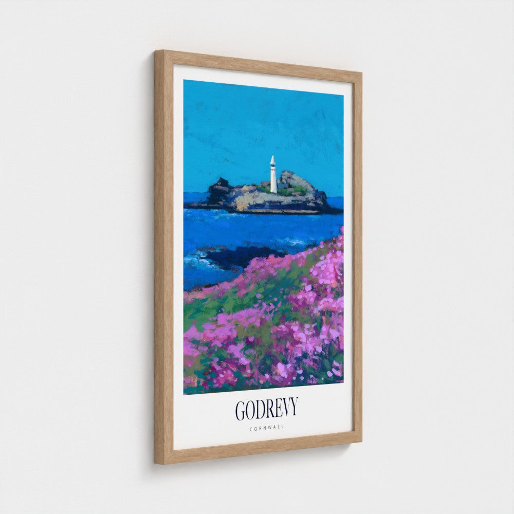Godrevy Cornwall Poster Print