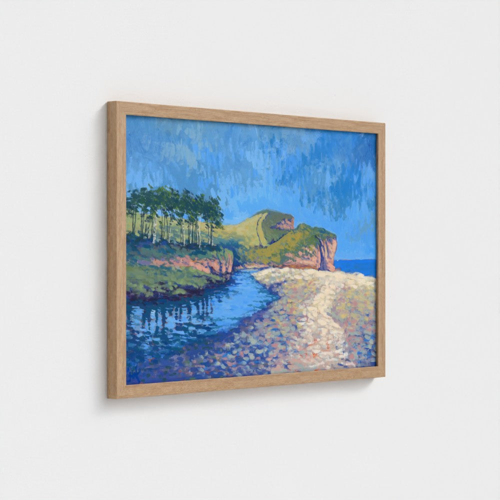 Walks along Budleigh Salterton Print on Fine Art Paper