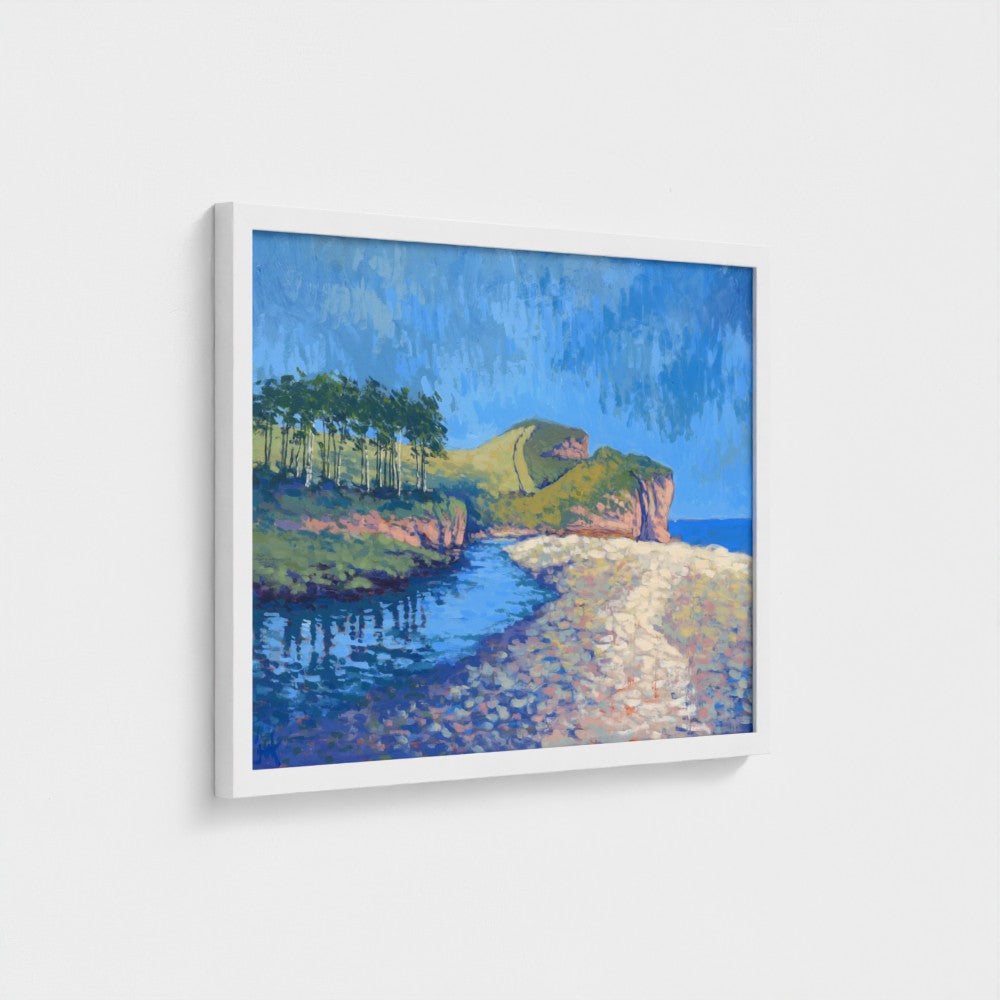 Walks along Budleigh Salterton Print on Fine Art Paper