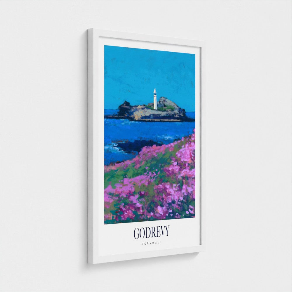 Godrevy Cornwall Poster Print