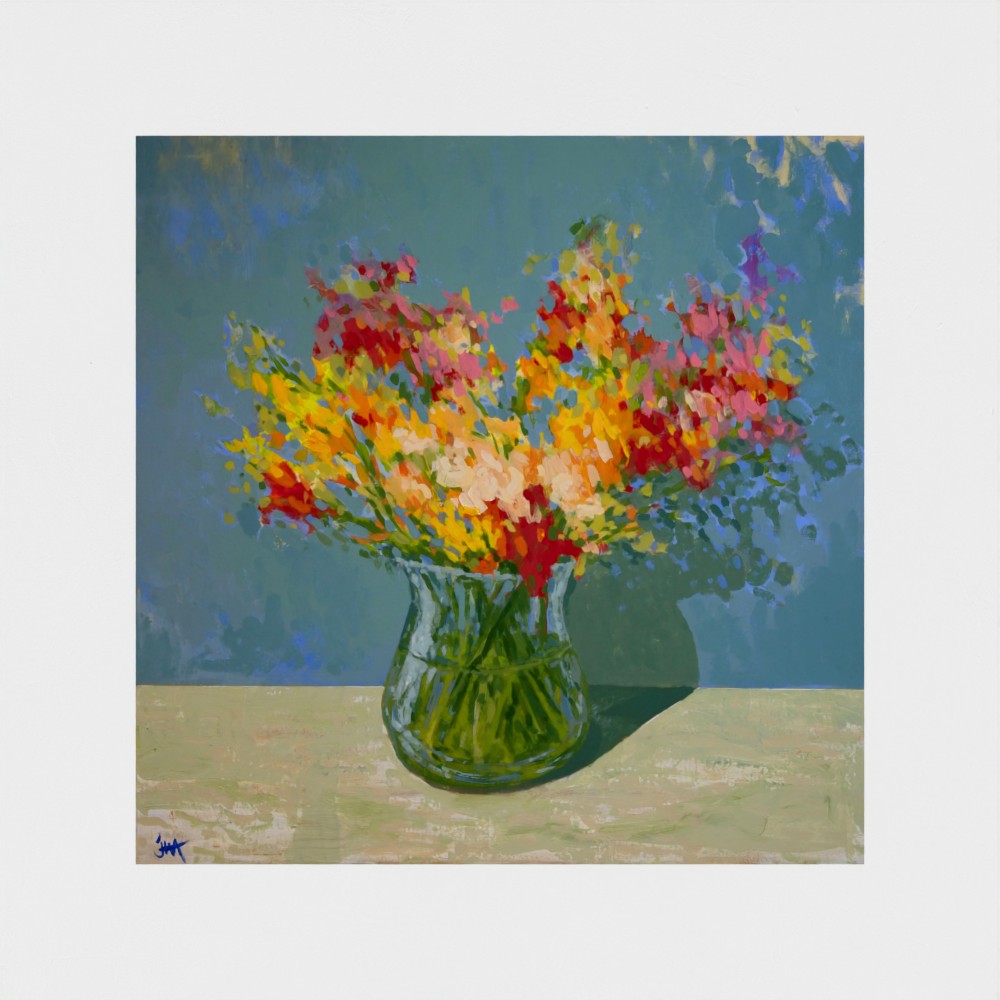 Freesia's In The Evening Print on Fine Art Paper