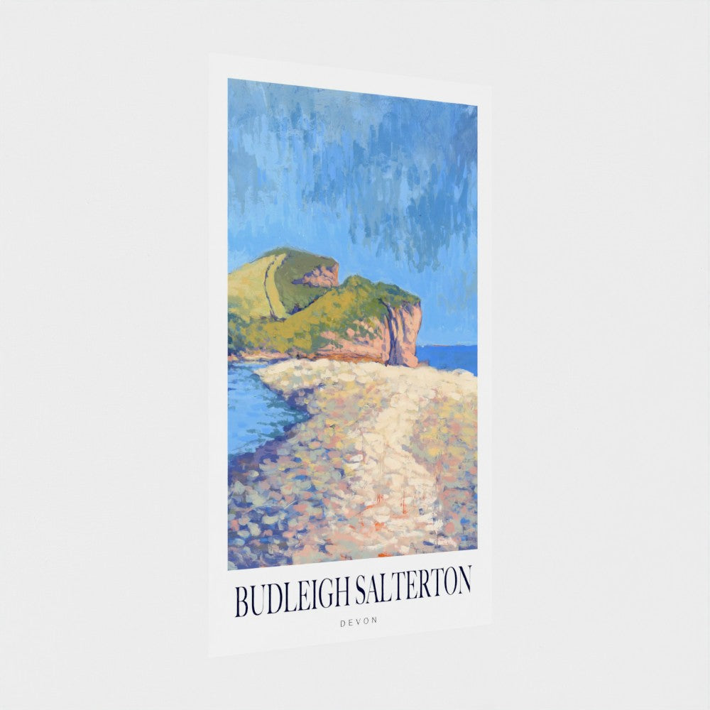 Walks along Budleigh Salterton Poster Print